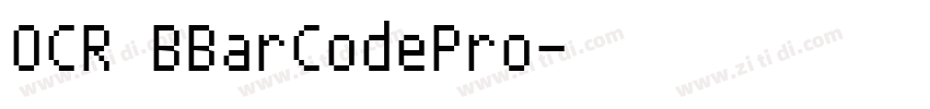 OCR BBarCodePro字体转换